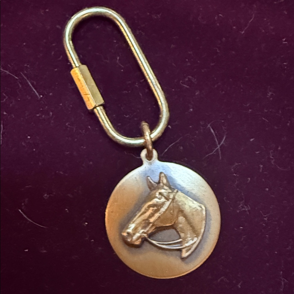 Vintage
Gold Horse Medallion Keychain